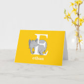 Dr. Seuss's ABC: Letter E - Wit | Voeg uw naam toe Kaart (Gele Bloem)