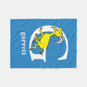 Dr. Seuss's ABC: Letter G - Wit | Voeg uw naam toe Fleece Deken (Voorkant (Horizontaal))