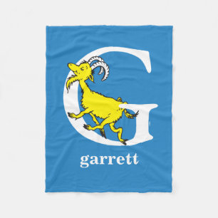 Dr. Seuss's ABC: Letter G - Wit   Voeg uw naam toe Fleece Deken