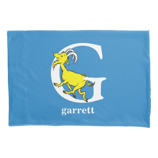 Dr. Seuss's ABC: Letter G - Wit | Voeg uw naam toe Kussensloop (Voorkant)