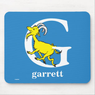 Dr. Seuss's ABC: Letter G - Wit Voeg uw naam toe Muismat