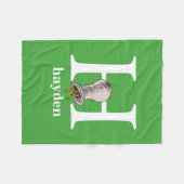 Dr. Seuss's ABC: Letter H - Wit | Voeg uw naam toe Fleece Deken (Voorkant (Horizontaal))