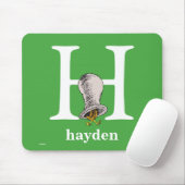 Dr. Seuss's ABC: Letter H - Wit | Voeg uw naam toe Muismat (Met muis)