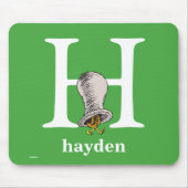 Dr. Seuss's ABC: Letter H - Wit | Voeg uw naam toe Muismat (Voorkant)