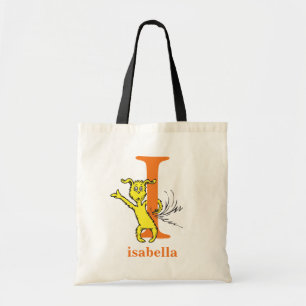 Dr. Seuss's ABC: Letter I - Oranje Voeg je naam Tote Bag