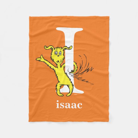 Dr. Seuss's ABC: Letter I - Wit | Voeg uw naam toe Fleece Deken (Voorkant)