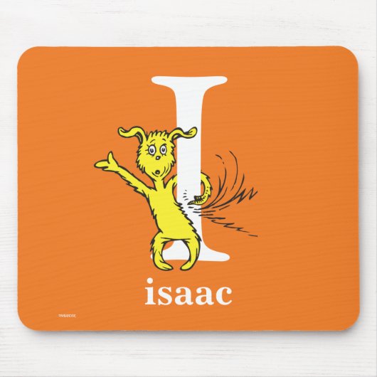 Dr. Seuss's ABC: Letter I - Wit | Voeg uw naam toe Muismat (Voorkant)