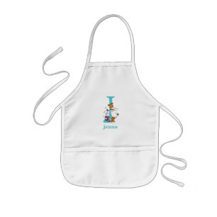 Dr. Seuss's ABC: Letter J - Wit Voeg uw naam toe Kinder Schort