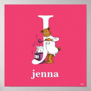 Dr. Seuss's ABC: Letter J - Wit   Voeg uw naam toe Poster