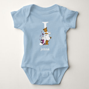 Dr. Seuss's ABC: Letter J - Wit Voeg uw naam toe Romper