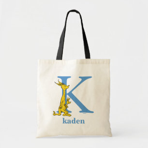 Dr. Seuss's ABC: Letter K - Blauw Voeg je naam t Tote Bag