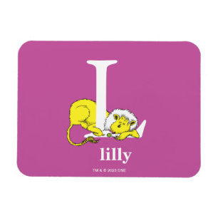 Dr. Seuss's ABC: Letter L - Wit   Voeg uw naam toe Magneet