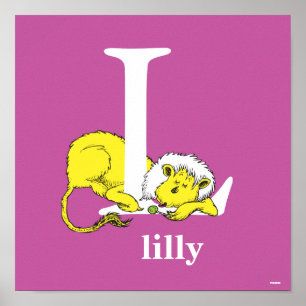 Dr. Seuss's ABC: Letter L - Wit   Voeg uw naam toe Poster