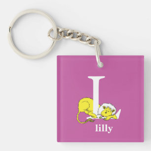 Dr. Seuss's ABC: Letter L - Wit   Voeg uw naam toe Sleutelhanger