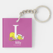 Dr. Seuss's ABC: Letter L - Wit | Voeg uw naam toe Sleutelhanger (Achterkant)