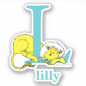 Dr. Seuss's ABC: Letter L - Wit | Voeg uw naam toe Sticker (Voorkant)