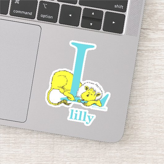 Dr. Seuss's ABC: Letter L - Wit | Voeg uw naam toe Sticker (Detail)