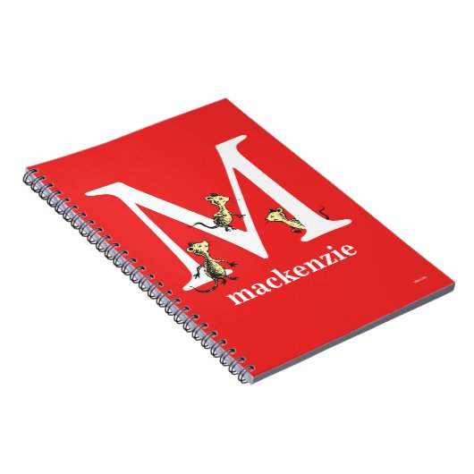 Dr. Seuss's ABC: Letter M - White | Add Your Name Notitieboek (Rechterzijde)