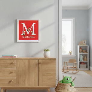 Dr. Seuss's ABC: Letter M - Wit Voeg je naam toe Poster