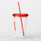 Dr. Seuss's ABC: Letter M - Wit | Voeg uw naam toe Acryl Drinkbeker (Links)