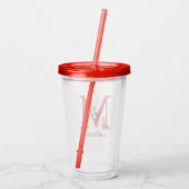 Dr. Seuss's ABC: Letter M - Wit | Voeg uw naam toe Acryl Drinkbeker (Achterkant)