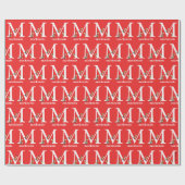 Dr. Seuss's ABC: Letter M - Wit | Voeg uw naam toe Cadeaupapier (Vlak)