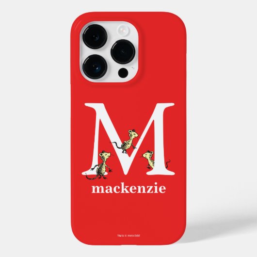 Dr. Seuss's ABC: Letter M - Wit | Voeg uw naam toe Case-Mate iPhone Case (Achterkant)