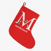 Dr. Seuss's ABC: Letter M - Wit | Voeg uw naam toe Grote Kerstsok (Voorkant (Hangend))