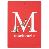 Dr. Seuss's ABC: Letter M - Wit | Voeg uw naam toe Klembord (Achterkant)