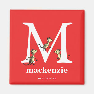 Dr. Seuss's ABC: Letter M - Wit Voeg uw naam toe Magneet