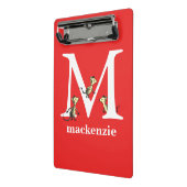 Dr. Seuss's ABC: Letter M - Wit | Voeg uw naam toe Mini Klembord (Angled2)