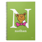 Dr. Seuss's ABC: Letter N - Wit | Voeg uw naam toe Notitieboek (Voorkant)