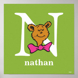 Dr. Seuss's ABC: Letter N - Wit   Voeg uw naam toe Poster