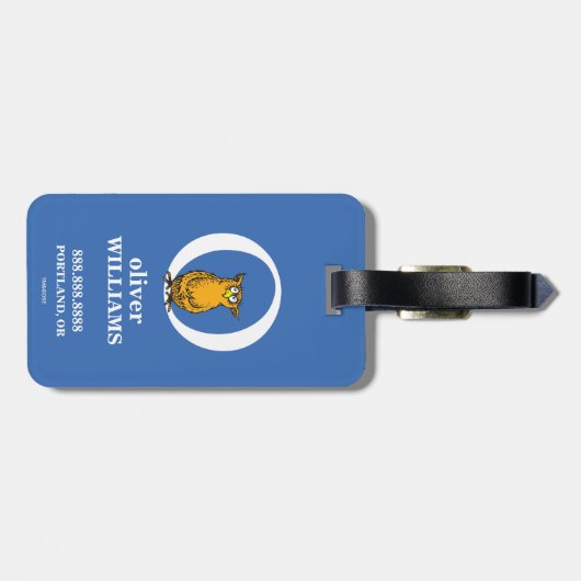 Dr. Seuss's ABC: Letter O - White | Add Your Name Bagagelabel (Achterkant horizontaal)