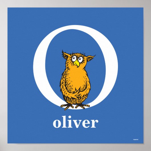 Dr. Seuss's ABC: Letter O - Wit | Voeg je naam toe Poster (Voorkant)