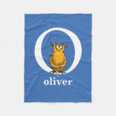 Dr. Seuss's ABC: Letter O - Wit | Voeg uw naam toe Fleece Deken (Voorkant)