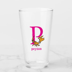 Dr. Seuss's ABC: Letter P - Roze Voeg uw naam to Glas