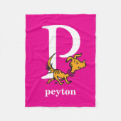 Dr. Seuss's ABC: Letter P - White | Add Your Name Fleece Deken (Voorkant)
