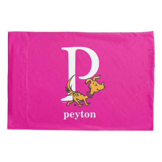 Dr. Seuss's ABC: Letter P - White | Add Your Name Kussensloop (Achterkant)