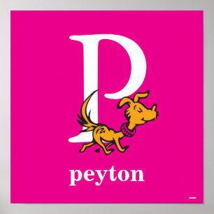 Dr. Seuss's ABC: Letter P - White Add Your Name Poster