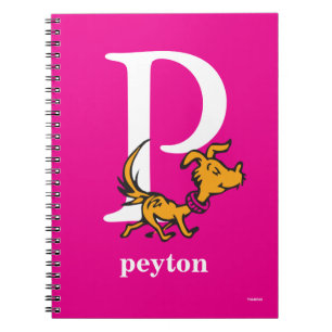 Dr. Seuss's ABC: Letter P - Wit Voeg uw naam toe Notitieboek