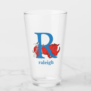 Dr. Seuss's ABC: Letter R - Blauw Voeg je naam t Glas