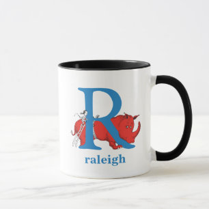 Dr. Seuss's ABC: Letter R - Blauw Voeg uw naam t Mok