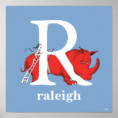 Dr. Seuss's ABC: Letter R - Wit | Voeg je naam toe Poster (Voorkant)
