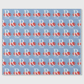 Dr. Seuss's ABC: Letter R - Wit | Voeg uw naam toe Cadeaupapier (Vlak)