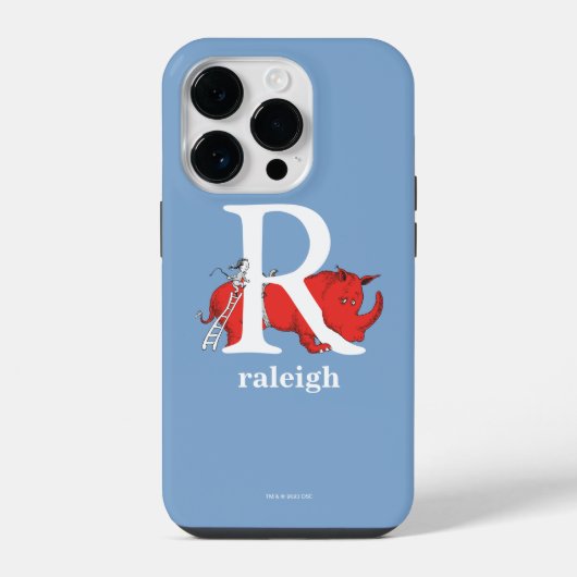 Dr. Seuss's ABC: Letter R - Wit | Voeg uw naam toe iPhone Hoesje (Achterkant)