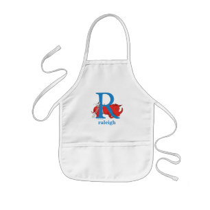 Dr. Seuss's ABC: Letter R - Wit Voeg uw naam toe Kinder Schort