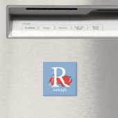 Dr. Seuss's ABC: Letter R - Wit | Voeg uw naam toe Magneet (Insitu (Vaatwasser))