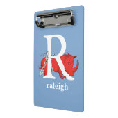 Dr. Seuss's ABC: Letter R - Wit | Voeg uw naam toe Mini Klembord (Angled2)