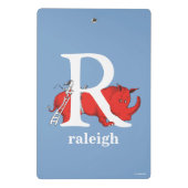 Dr. Seuss's ABC: Letter R - Wit | Voeg uw naam toe Mini Klembord (Achterkant)